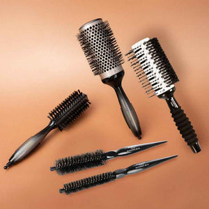 Brushworx - Styler Medium Bottle Brush - Black 30mm