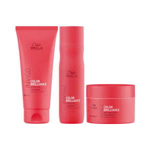 Wella Professionals - Invigo Color Brilliance Shampoo 250ml, Conditioner 200ml & Mask 150ml Trio Bundle