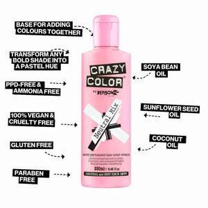 Crazy Color - Semi-Permanent Hair Color Neutral Mix 250ml