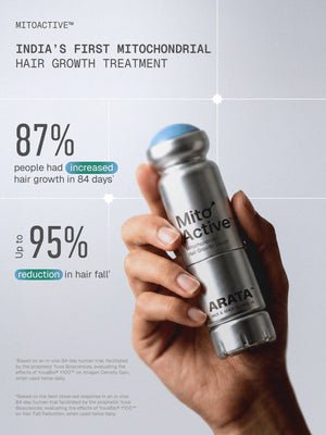 Arata - MitoActive Mitochondrial Hair Growth Serum 30ml – key benefits
