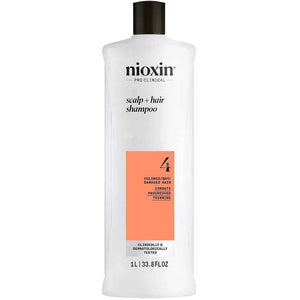 Nioxin Professional - System 4 Shampoo & Conditioner Duo 1L Bundle – Nioxin Professional Nioxin Professional Scalp + Hair Thickening System 4 Shampoo 1L