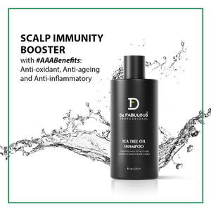 De Fabulous Tea Tree Oil Shampoo 250ml – bottle detail
