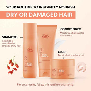 Wella Professionals - Invigo Nutri-Enrich Deep Nourishing Shampoo 250ml, Conditioner 200ml & Mask 150mlTrio Bundle