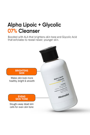 Minimilist - Alpha Lipoic + Glycolic 7% Cleanser 100ml - Zilion