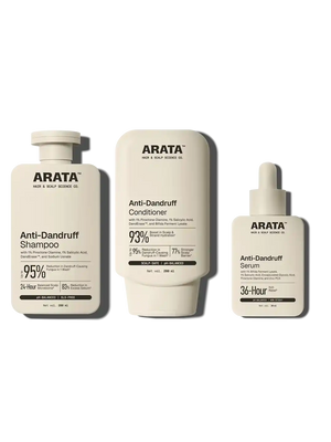 Arata - Anti-Dandruff Shampoo, Conditioner & Serum (Tonic) Combo – front of pack