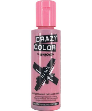 Crazy Color - Semi-Permanent Hair Color Black 100ml - Zilion