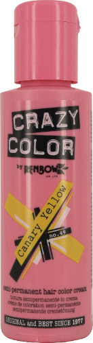 Crazy Color - Semi-Permanent Hair Color Canary Yellow 100ml - Zilion