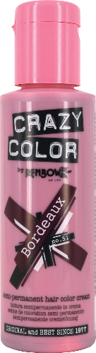 Crazy Color - Semi-Permanent Hair Color Bordeaux 100ml - Zilion