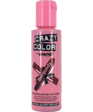 Crazy Color - Semi-Permanent Hair Color Burgundy 100ml - Zilion