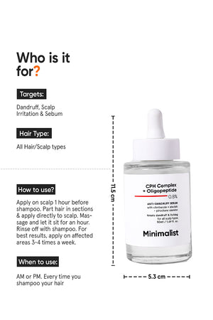Minimilist - CPH Complex + Oligopeptide 0.8% Anti-Dandruff Serum 50ml - Zilion
