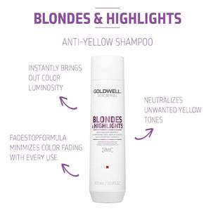 Goldwell - Blonde & Highlights Anti-Yellow Shampoo 300ml – product view 2