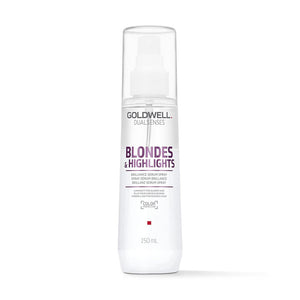 Goldwell - Blonde & Highlights Shampoo, Conditioner, Treatment & Serum Spray Quad Bundle – Goldwell Blonde & Highlights Brilliance Serum Spray 150ml