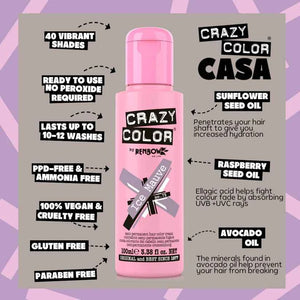 Crazy Color - Metallic Semi Permanent Hair Color Ice Mauve 100ml