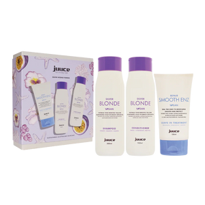 Juuce - Silver Blonde Shampoo, Conditioner & Smooth Enz Trio Pack - Zilion
