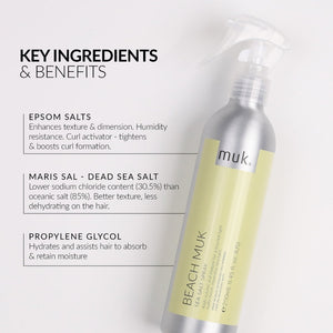 Muk Hair - Beach Sea Salt Spray 250ml – benefits