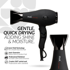 Muk Hair - Blow Hair Dryer Matte Black – side view