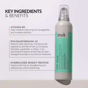 Muk Hair - Fat Volumising Blowout Mousse 250g – benefits