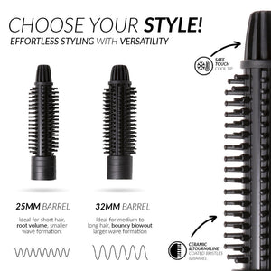 Muk Hair - Hot Round Volumising Brush 2 Barrels – barrels