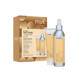 Muk Hair - Hot Thermal Duo (Styling Cream and Thermal Protector) – front of pack