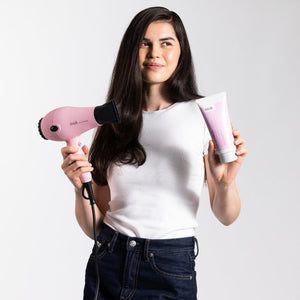 Muk Hair - Pink Blow Hair Dryer Gift Set – set contents