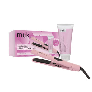 Muk Hair - Pink Straightener Original Style Stick Gift Set – front of pack