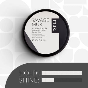 Muk Hair - Savage Styling Mud 95g – styling result