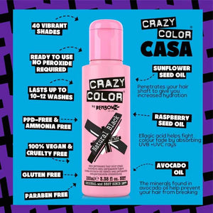 Crazy Color - Semi-Permanent Hair Color Natural Black 100ml