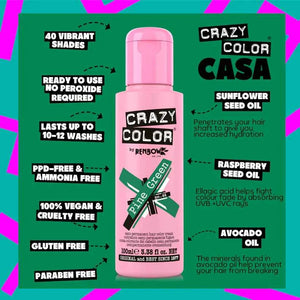 Crazy Color - Semi-Permanent Hair Color Pine Green 100ml