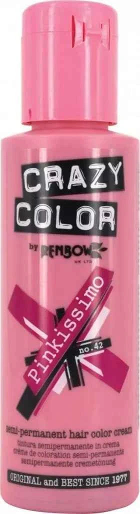 Crazy Color - Semi-Permanent Hair Color Pinkissimo 100ml - Zilion