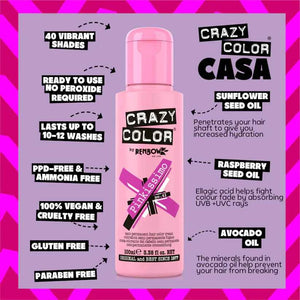 Crazy Color - Semi-Permanent Hair Color Pinkissimo 100ml