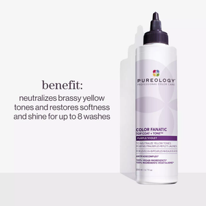 Pureology - Color Fanatic Top Coat + Tone Purple 200ml – before and after