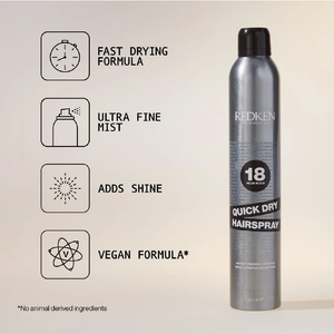 Redken - 18 Quick Dry Hairspray 400ml – benefits