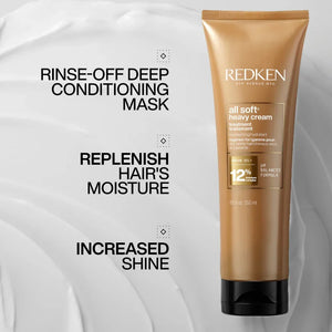 Redken - All Soft Shampoo, Conditioner & Heavy Cream Trio Bundle – Redken All Soft Heavy Cream Treatment 250ml (detail)