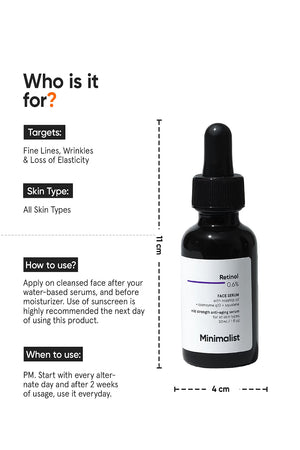 Minimilist - Retinol 0.6% Face Serum 30ml - Zilion