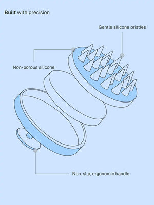 Arata - Scalp Massager with Silicone Bristles – silicone bristles close-up