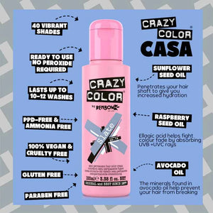 Crazy Color - Metallic Semi Permanent Hair Color Slate 100ml