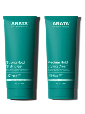 Arata - Functional Styling Gel & Cream Duo 2 x 50ml – front of pack
