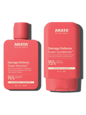 Arata - Damage Defence Super Shampoo & Conditioner Combo 2 x 50ml – front of pack