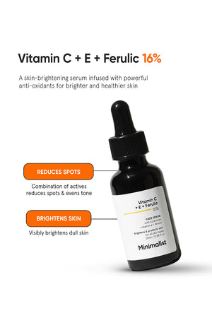 Minimilist - Vitamin C + E + Ferulic 16% Face Serum 20ml - Zilion