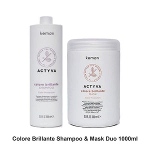Actyva - Colore Brillante Shampoo & Mask Duo 1000ml Bundle – bundle contents: Colore Brillante Shampoo 1000ml, Colore Brillante Mask 1000ml