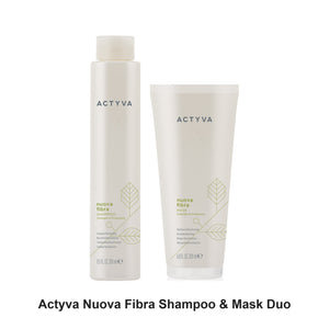 Actyva - Nuova Fibra Shampoo & Mask Duo Bundle – bundle contents: Nuova Fibra Shampoo with Bond Creator Complex for Weak & Damaged Hair 235ml, Nuova Fibra Mask with Bond Creator Complex 200ml