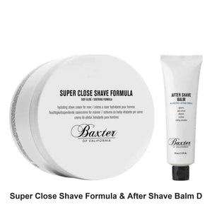 Baxter of California - Super Close Shave Formula & After Shave Balm Duo Bundle – bundle contents: Baxter Of California - Super Close Shave Formula 240ml, Baxter Of California - After Shave Balm 120ml