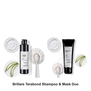 Brillare - Terabond Shampoo & Mask Duo Bundle – bundle contents: Terabond Shampoo For Smooth, Manageable Hair 200ml, Terabond Mask For Smooth, Manageable Hair 125g