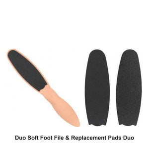 Credo - Duo Soft Foot File & Replacement Pads Duo Bundle – bundle contents: Duo Soft Foot File Apricot, Duo Soft Foot File Replacement Pads 4pk