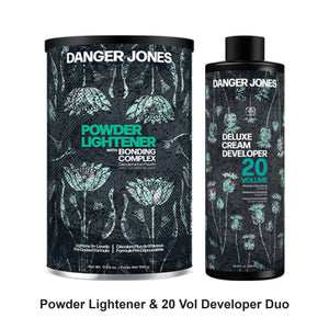 Danger Jones - Powder Lightener & 20 Vol Developer Duo Bundle – bundle contents: Powder Lightener 500g, Deluxe Cream 20 Vol Developer 900ml