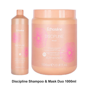 Echosline - Discipline Shampoo & Mask Duo 1000ml Bundle – bundle contents: Discipline Shampoo 1000ml, Discipline Mask 1000ml