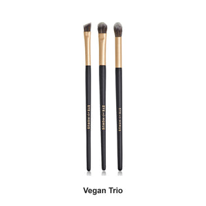 Eye of Horus - Vegan Eye Brush Trio Bundle (Angled, Shading & Shadow) – bundle contents: Vegan Angled Brush, Vegan Shading Brush, Vegan Shadow Brush