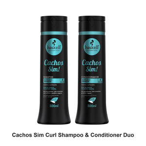 Haskell - Cachos Sim Curl Shampoo & Conditioner Duo Bundle – bundle contents: Cachos Sim (Curl Yes) Shampoo 300ml, Cachos Sim (Curl Yes) Conditioner 300ml