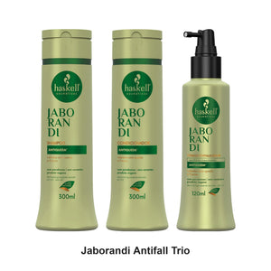 Haskell - Jaborandi Antifall Shampoo, Conditioner & Tonic Trio Bundle – bundle contents: Jaborandi Antifall Shampoo 300ml, Jaborandi Antifall Conditioner 300ml, Jaborandi Antifall Tonic 120ml