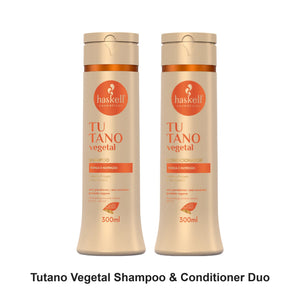 Haskell - Tutano Vegetal Shampoo & Conditioner Duo Bundle – bundle contents: Tutano Vegetal (Vegetal Marrow) Shampoo 300ml, Tutano Vegetal (Vegetal Marrow) Conditioner 300ml